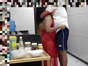 Real Indian HOMEMADE AMATEUR COUPLE fucks hot in the kitchen in the night with pussy CREAMPIE