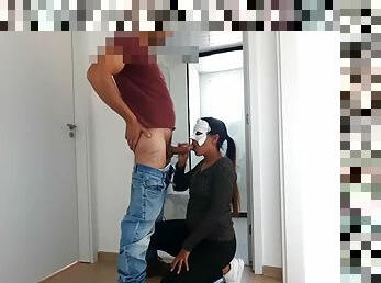 Naughty young man sucks cock in his apartment and gives his anus