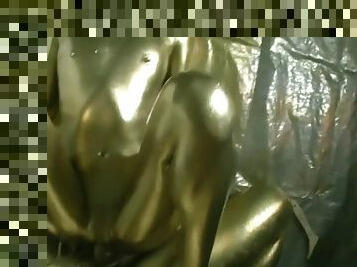 Gold painted japanese sex