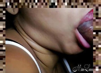Close-up. Milking Mouth For Your Dick. Blowjob 4k