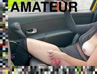 levrette, masturbation, femme, amateur, fellation, française, couple, voiture