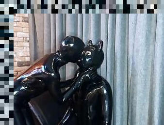 Gloomy's new latex puppy T1, transformation - Alex Latex