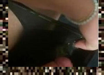 Cum handsfree underwear couldn't hold it in next to roommate exhib