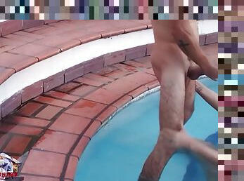 MY STEPBROTHER FINDS ME NAKED IN THE POOL AND PUT HIS WHOLE COCK IN ME