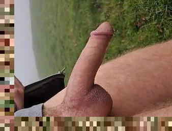 Risky Outdoor Masturbation and Cumshot