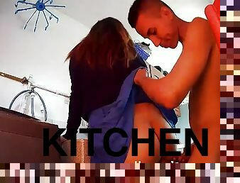 Asherr and Shantal - quick sex in the kitchen