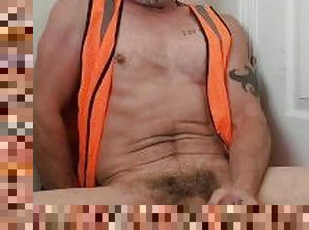 Construction Daddy Jacks Off to Intense Cumshot