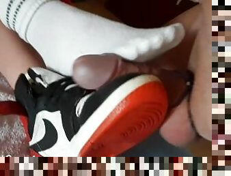 fucking dolls feet, white socks & Air Jordan Sneakers