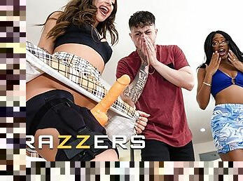 Brazzers - April Olsen Lacey London Lures Her Stepbro's Gf Lacey London To Have Some Lesbian Fun
