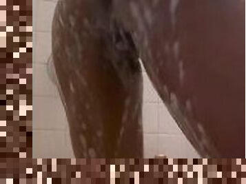 Petite Ebony Slut Loves Shaking Her Soapy Ass In The Shower