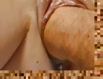 fisting, orgasme, pisser, chatte-pussy, giclée, amateur, hardcore, point-de-vue, petite, dure