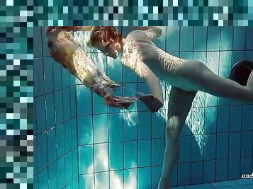 Russian petite skinny beauty Lera underwater