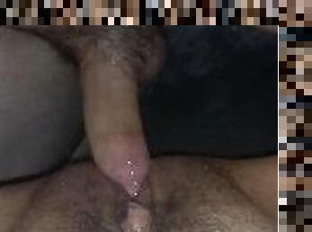 My fat hairy Mexican pussy squirting on some hard cock and balls. Plus i got a huge creampie.????????????