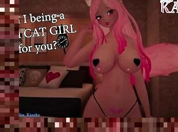 I tease your COCK with my LEWD CAT GIRL body!!! VTUBER gives strip show before TIT fuck!!!