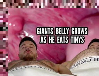 Giants belly grows as he eats - giants vore