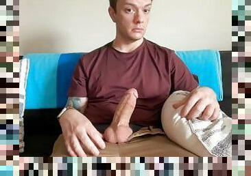 huge dick cum on sofa new flat