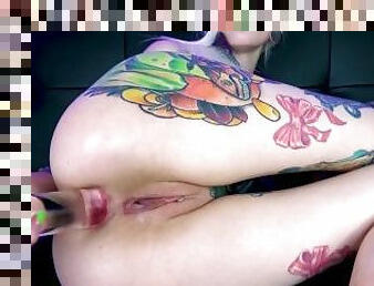 cul, masturbation, anal, anime, solo, tatouage