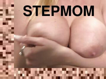 JOI stepmommy rubs pussy for stepson and talks dirty