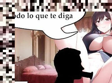 JOI futa, tu nueva ama tiene pene y quiere que se la chupes. En español.