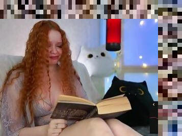 Passionate reading with lush vibrator in my pussy ASMR ????????????