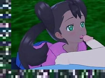 Shauna (Sana) and I have intense sex in the park at night. - Pokémon Hentai