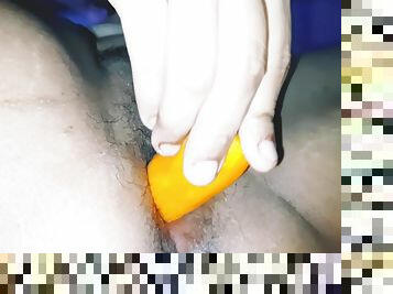 Village Girl Show Her Pussy Masturbates With Carrot