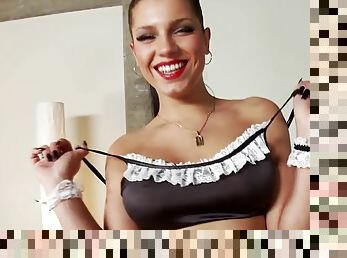 Frenchmaid baby with bigtits fucked by bbc