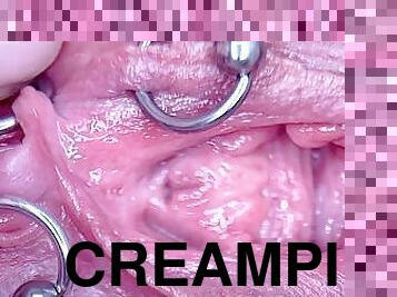 Extreme Close Up Pee and My Pierced Pussy and Clit