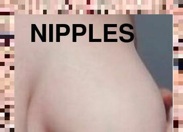 Playing rough with my nipples and big boobs
