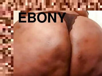 SLO mo ebony shaking and slapping fatass