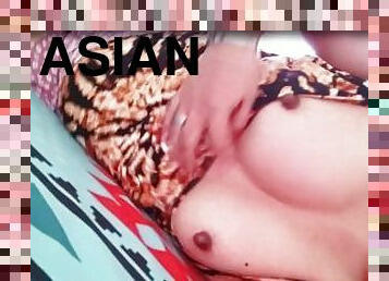 Naughty Horny Asian wife boobs teasing
