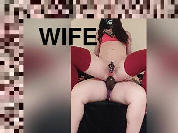 Riding Wifes Huge Strapon