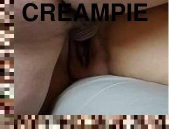 rumpe, doggy, feit, pussy, amatør, anal, creampie, par, bbw, pov