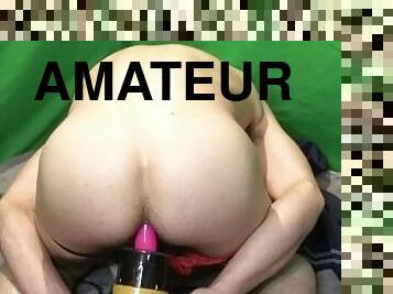 masturbation, amateur, anal, ejaculation-sur-le-corps, énorme-bite, française, solo, bite